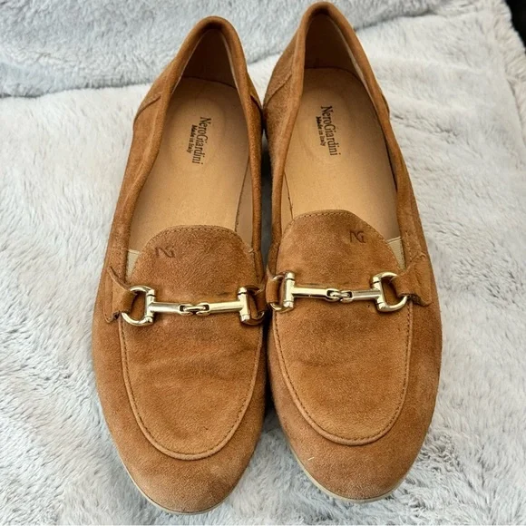 Nero Giardini suede bit flat loafers tan size 8 (38) - Picture 2 of 7